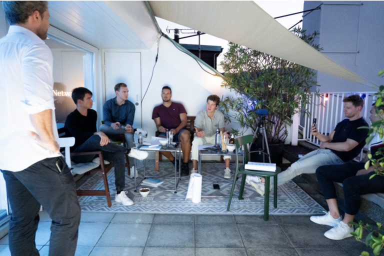 Pause auf Terrasse / Workshop